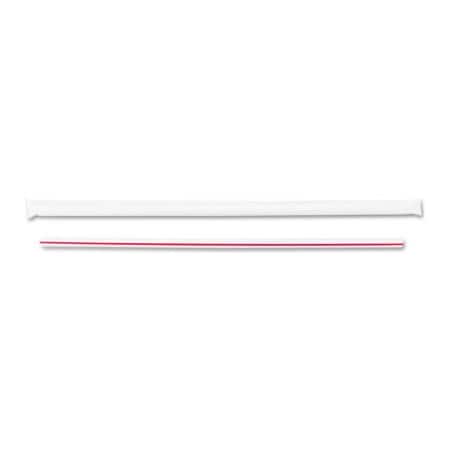 Boardwalk Boardwalk Jumbo Straws, 7 3/4", Plastic, White/Red Stripes, 12000/Carton BWK JSTW775S24